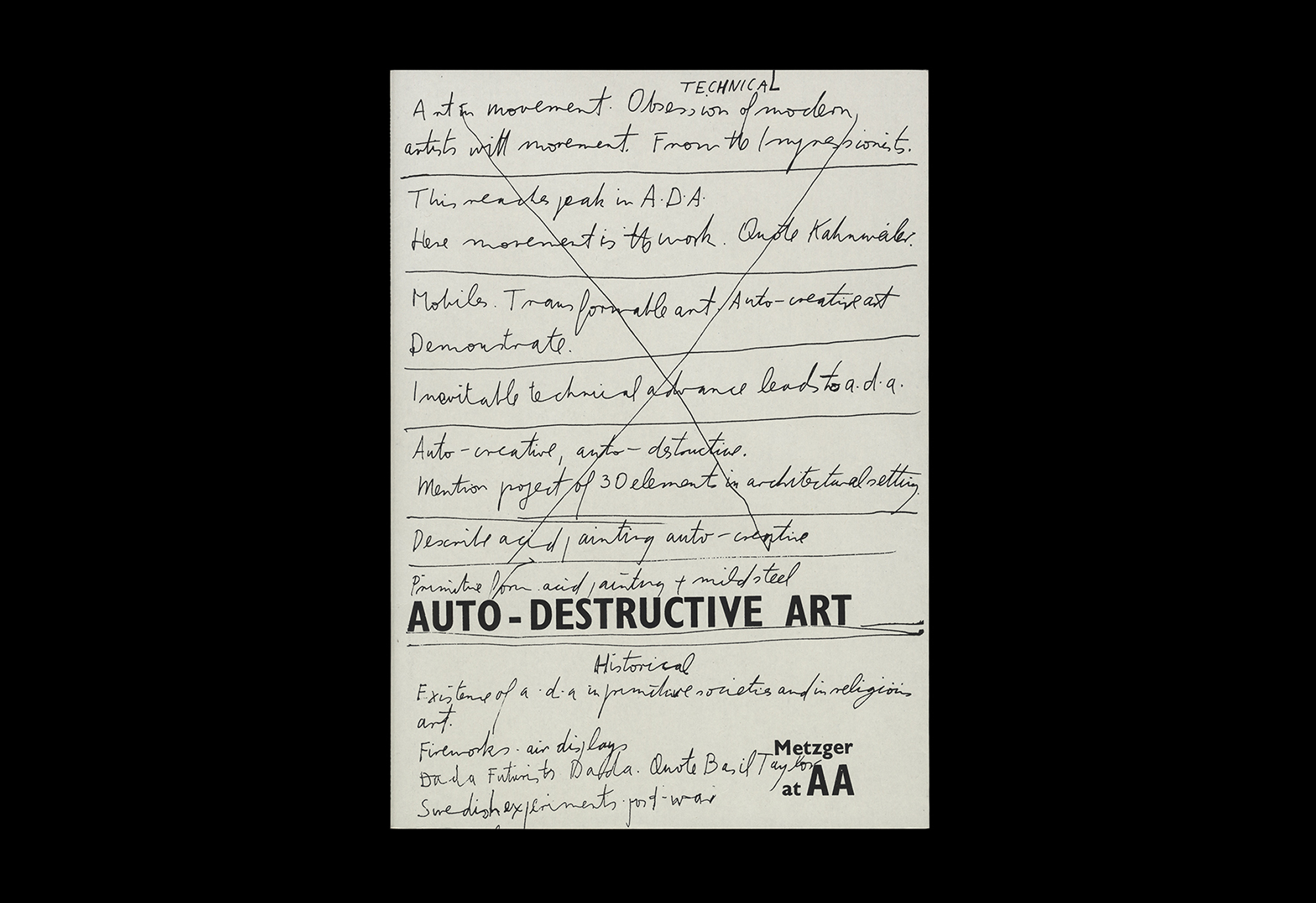 Cover image: Auto-Destructive Art: Metzger at AA (2015)