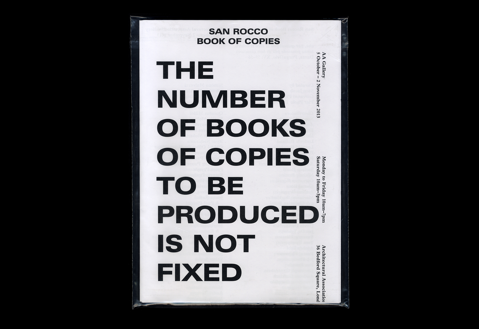 Cover image: San Rocco: Book of Copies (2013)