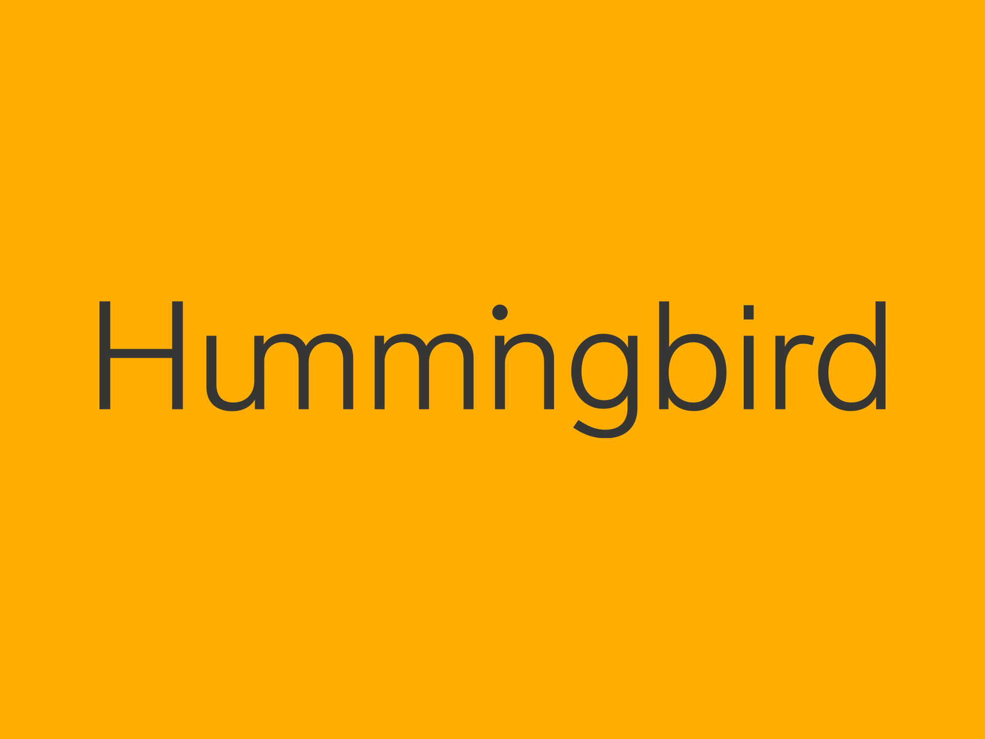 Cover image: Hummingbird Brand Identity