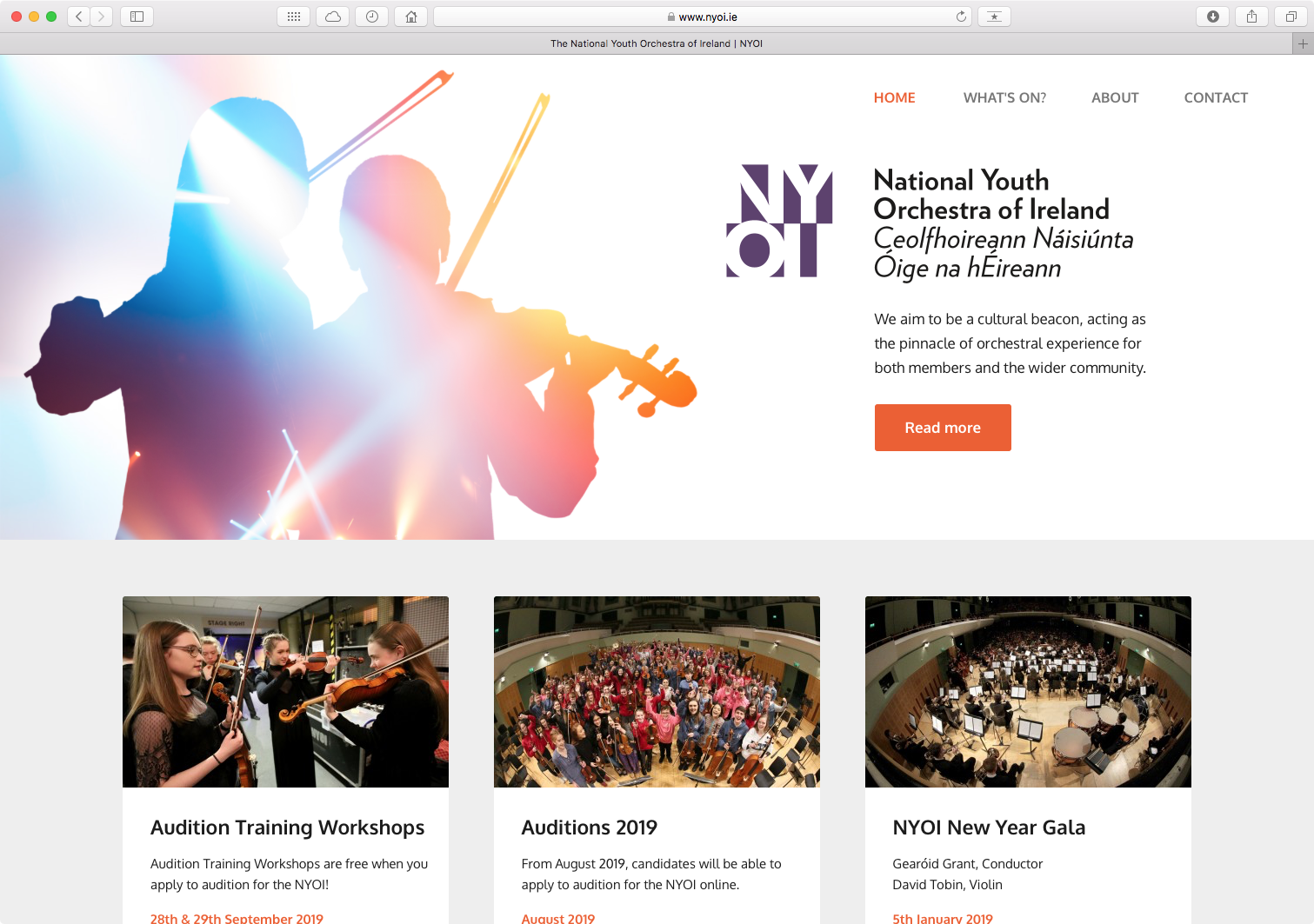 Cover image: National Youth Orchestra website