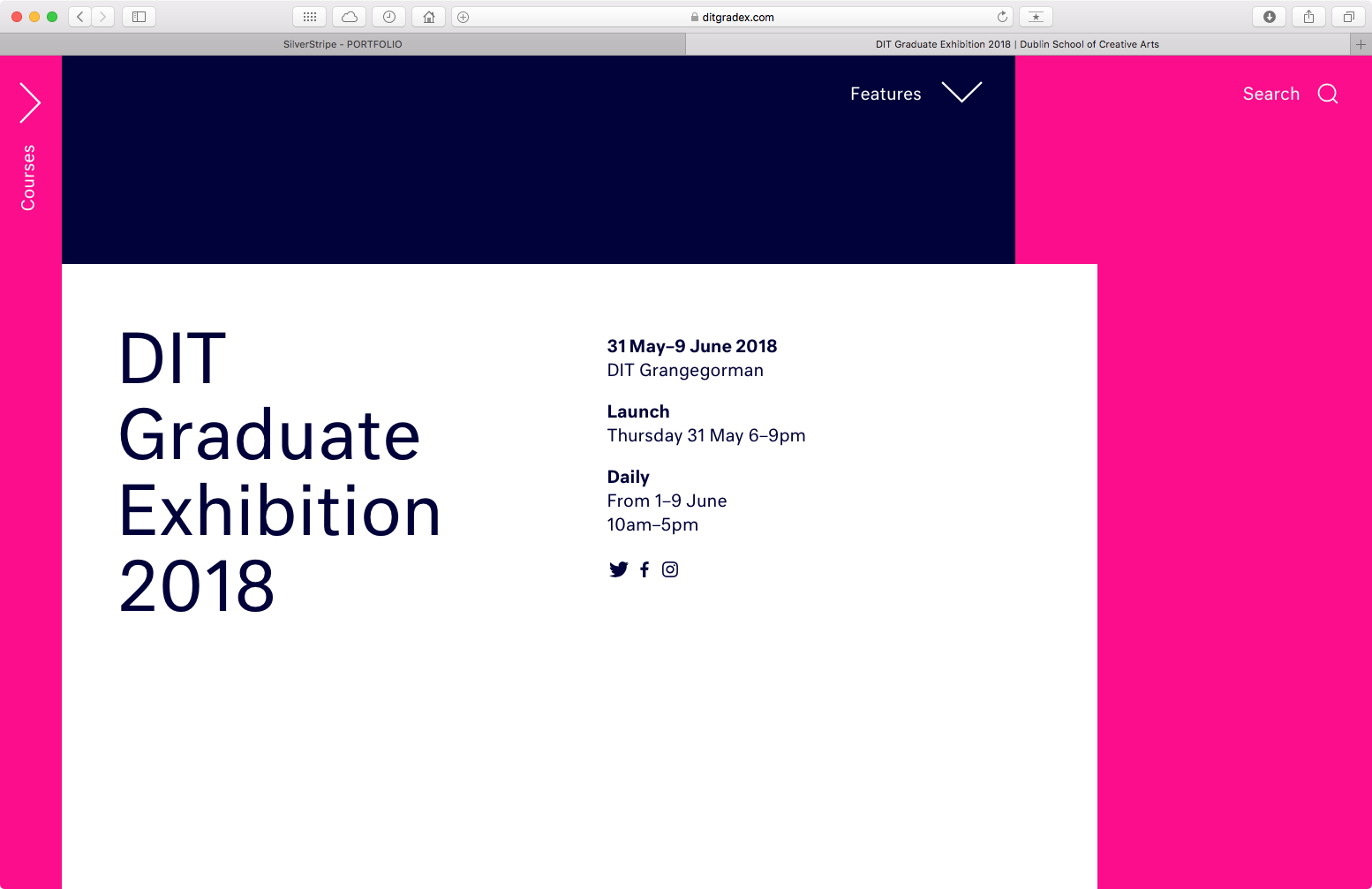 Cover image: DIT Graduate Exhibition Website 2018