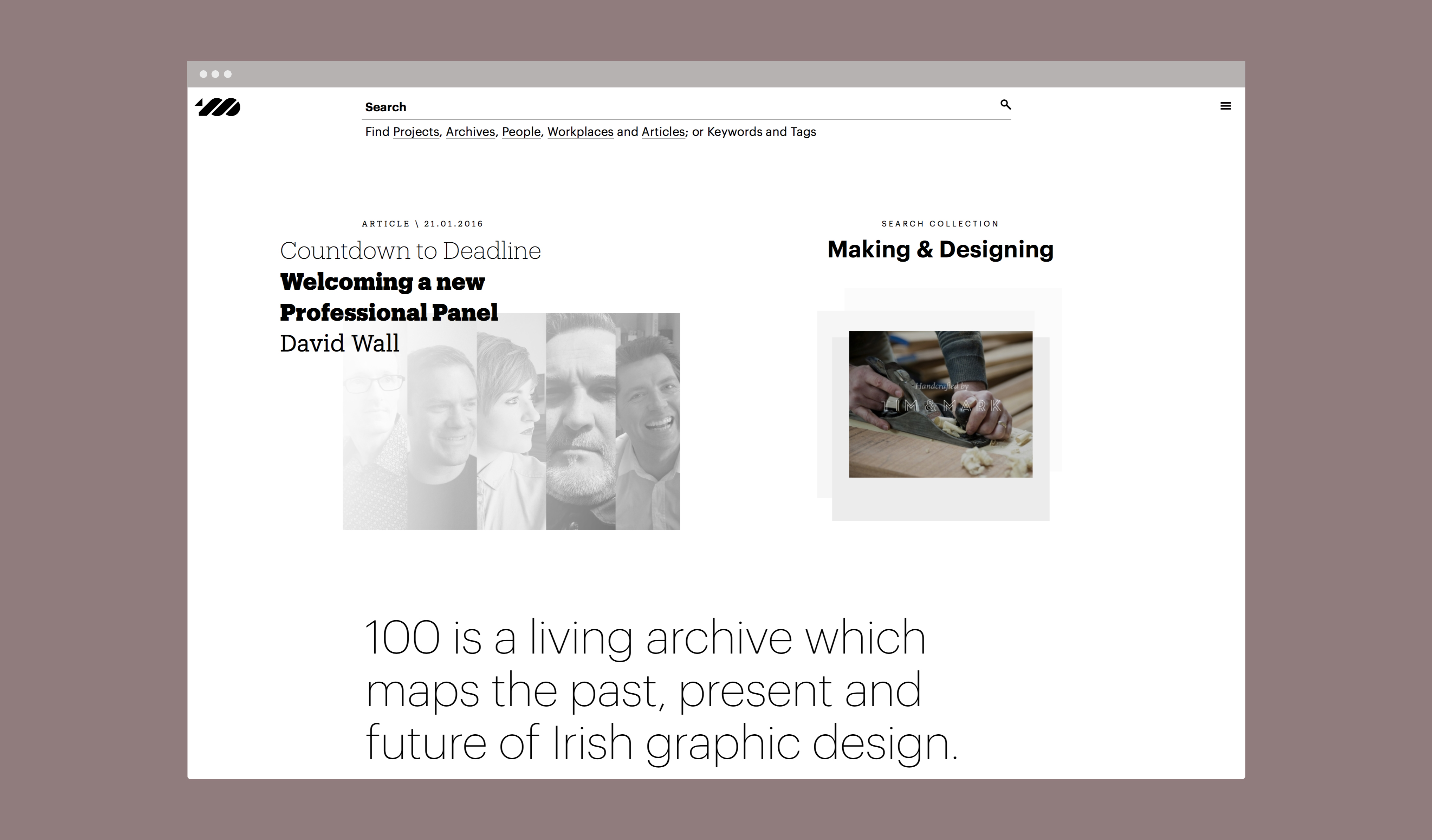 Cover image: 100 Archive Website Update