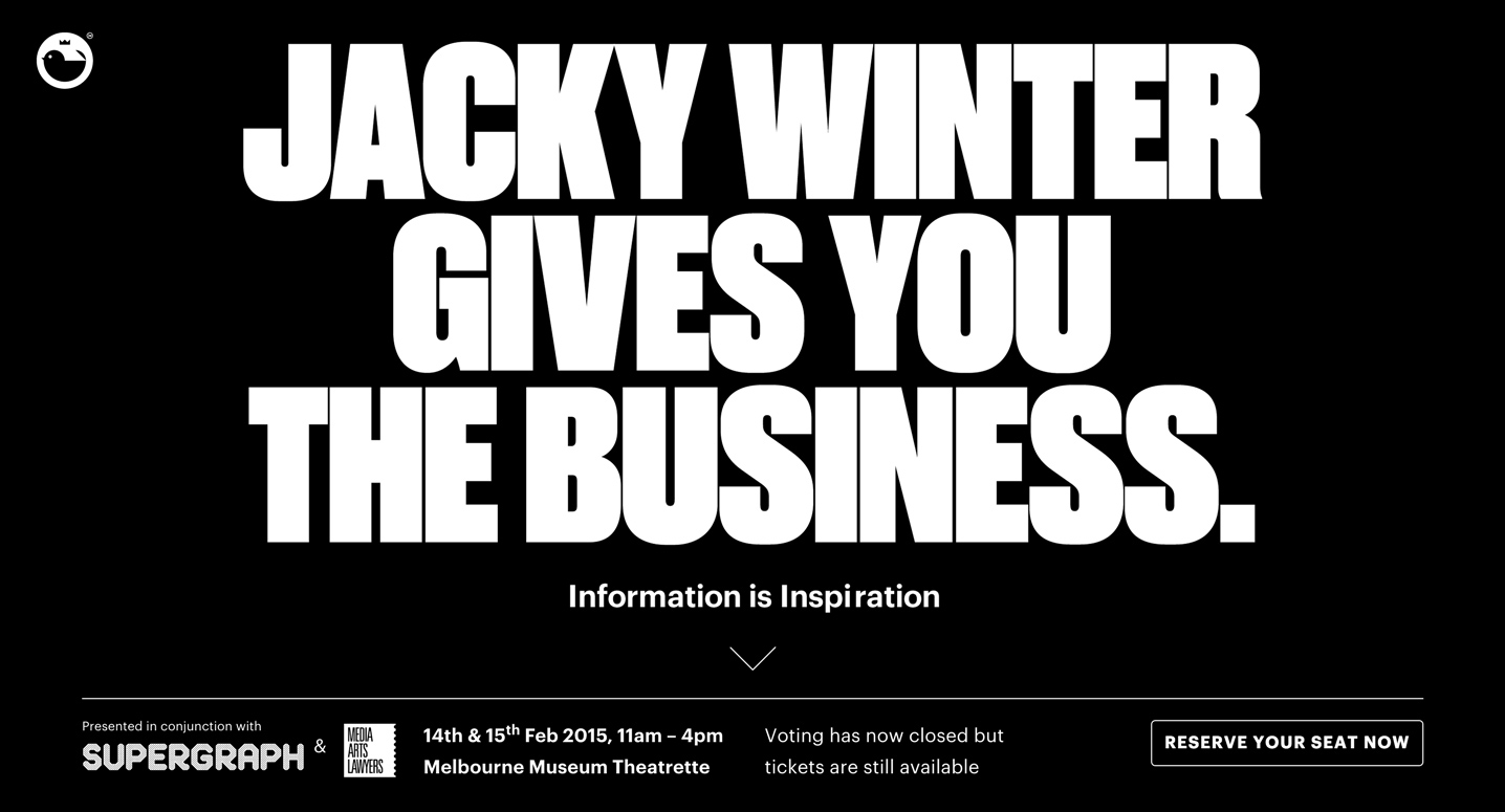 Cover image: Jacky Winter Gives You The Business (2014)