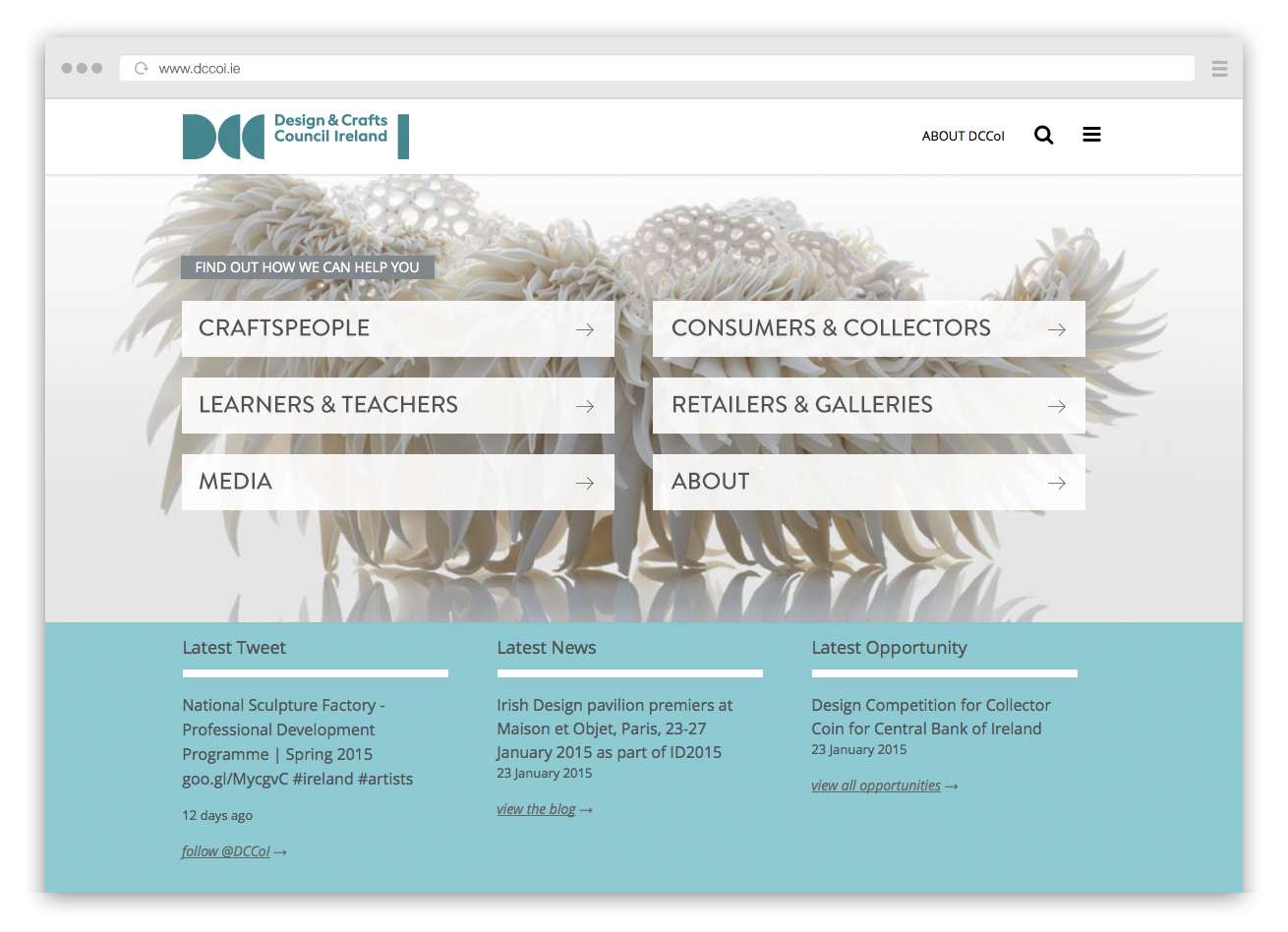 Cover image: Design & Crafts Council of Ireland Website (2014)