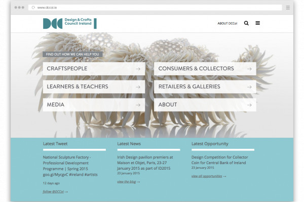 Cover image: Design & Crafts Council of Ireland Website (2014)