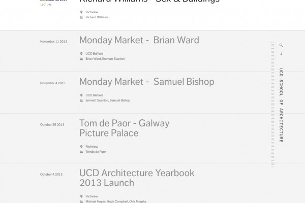 Cover image: UCD Architecture Timeline (2011)