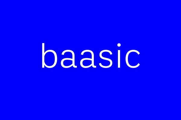 Cover image: baasic typeface for aad