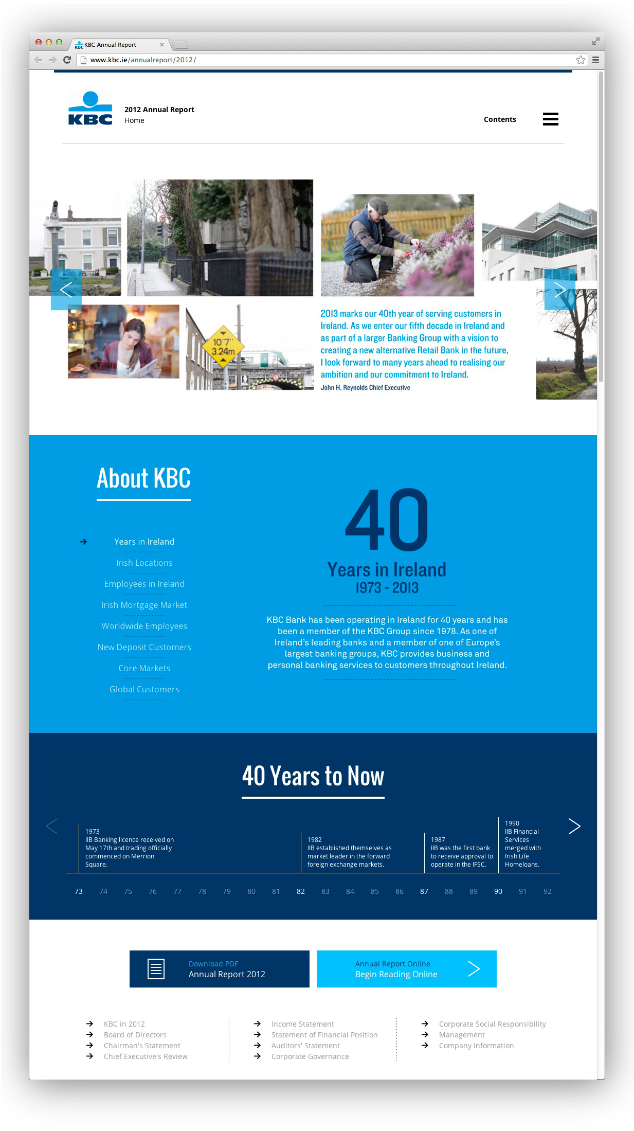 Cover image: KBC Annual Report website